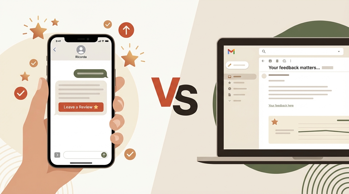 SMS vs Email: Which Gets More Google Reviews?